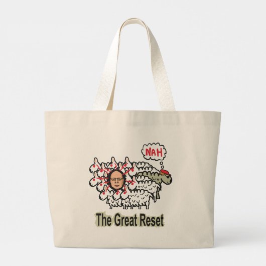 Het grote resetten grote tote bag (Achterkant)