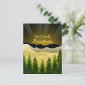 Het grote rokerige berglandschap briefkaart (Staand voorkant)