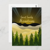 Het grote rokerige berglandschap briefkaart (Voorkant / Achterkant)