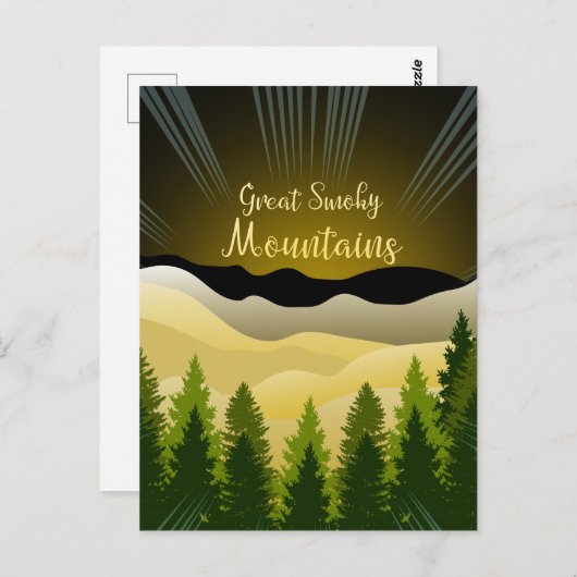 Het grote rokerige berglandschap briefkaart (Voorkant / Achterkant)