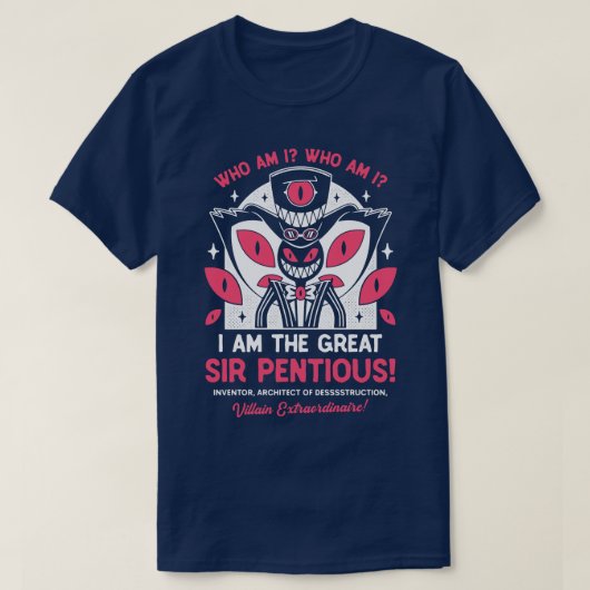 Het grote Sir Pentious-embleem T-shirt (Design voorkant)