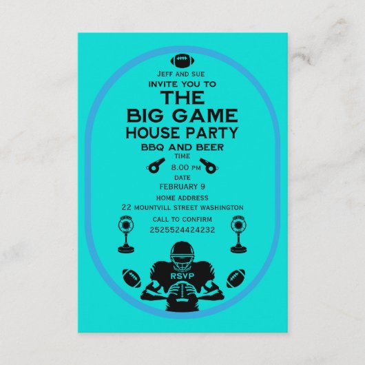 Het grote spel BBQ House Party Informatiekaartje (Voorkant)