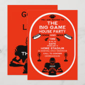 Het grote spel Football House Party Save The Date (Voorkant / Achterkant)