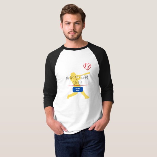 Het Grote Spel Gift voor Papa Honkbal T-shirt (Voorkant volledig)