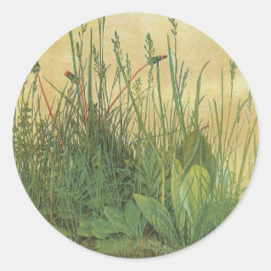 Het grote stuk gras door Albrecht Dürer Ronde Sticker