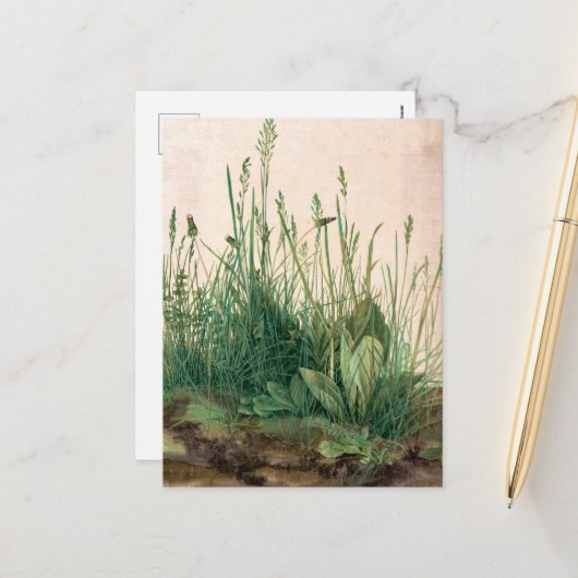 Het Grote Stuk Turf van Albrecht Durer Feestdagenkaart (Voorkant / Achterkant in situ)