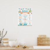 Het grote Surf op Surf van de 'Birthday Milestone' Poster (Keuken)