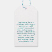 Het grote surfen verjaardagsfeest dank je cadeaulabel (Achterkant)