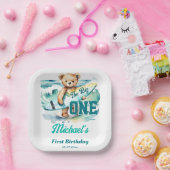 Het grote surfen verjaardagsfeestje servies papieren bordje (Feest)