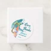 Het grote surfende retro-strandfeest bedankt je bedankjes labels (In situ)