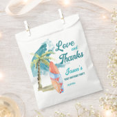 Het grote surfende retro-strandfeest bedankt je bedankzakje (Geknipt)