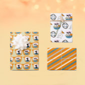 Het grote tropische strand eerste verjaardag inpakpapier vel