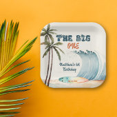 Het grote tropische Surf verjaardagsfeest Papieren Bordje