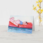 Het grote Varken die van de Papa op de Kaart van (Gele Bloem)