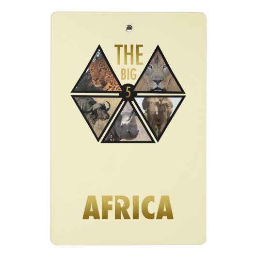 Het grote vijf-Afrikaanse miniknembord Mini Klembord (Achterkant)