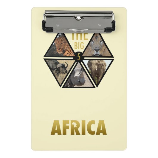 Het grote vijf-Afrikaanse miniknembord Mini Klembord (Voorkant)