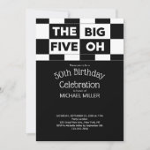 Het grote vijf zwarte en witte gevarieerde patroon kaart (Voorkant)