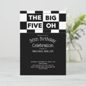 Het grote vijf zwarte en witte gevarieerde patroon kaart (Staand voorkant)