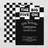 Het grote vijf zwarte en witte gevarieerde patroon kaart (Voorkant / Achterkant)