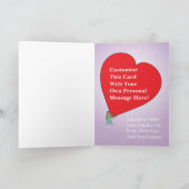 Het grote Wenskaart van de Douane van het Hart met Feestdagen Kaart (Binnen)