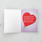 Het grote Wenskaart van de Douane van het Hart met Feestdagen Kaart (Binnen)