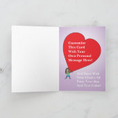 Het grote Wenskaart van de Douane van het Hart met Feestdagen Kaart (Binnen)