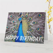 Het Grote Wenskaart van de Verjaardag van de Vogel Kaart (Gele Bloem)