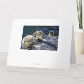 Het grote wenskaart van otters kaart (Achterkant)