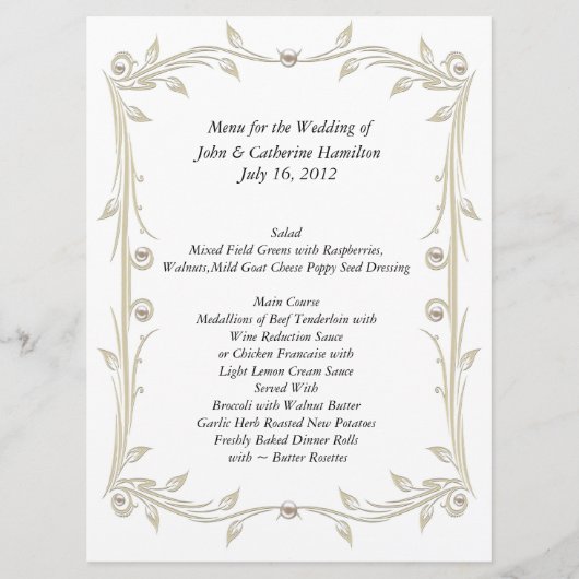 Het grote Wit en van de Band van de Bindende Lijst Menu (Voorkant)