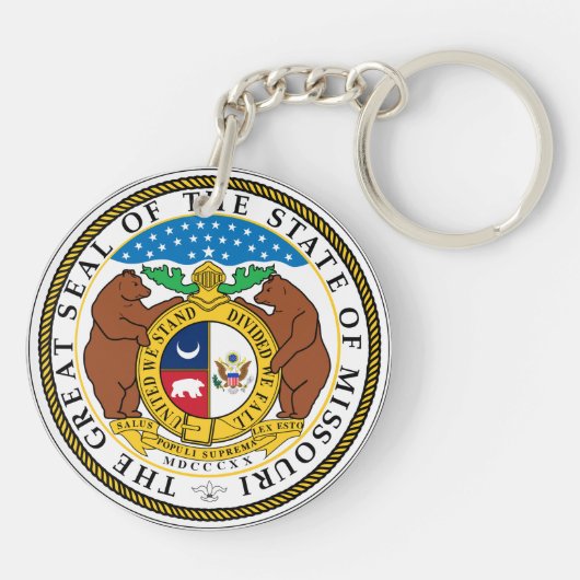 Het grote zegel van de staat Missouri Sleutelhanger (Achterkant)