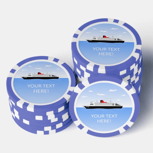 Het grote zeilcruiseschip poker chips (Opstapeling)