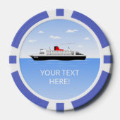 Het grote zeilcruiseschip poker chips (Voorkant)