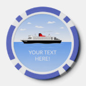 Het grote zeilcruiseschip poker chips (Achterkant)