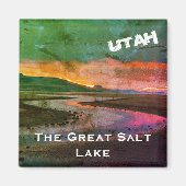 Het Grote Zoutmeer, Noord-Utah Landschap Magneet (Voorkant)