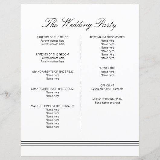 Het grote zwarte witte monogram van Elegant Wedden (Achterkant)