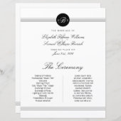 Het grote zwarte witte monogram van Elegant Wedden (Voorkant / Achterkant)