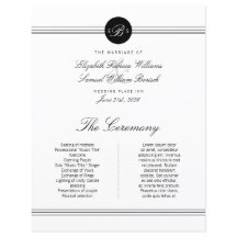 Het grote zwarte witte monogram van Elegant Wedden