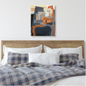 Het guéridon canvas afdruk (Insitu (Slaapkamer))