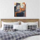 Het guéridon canvas afdruk (Insitu (Slaapkamer))