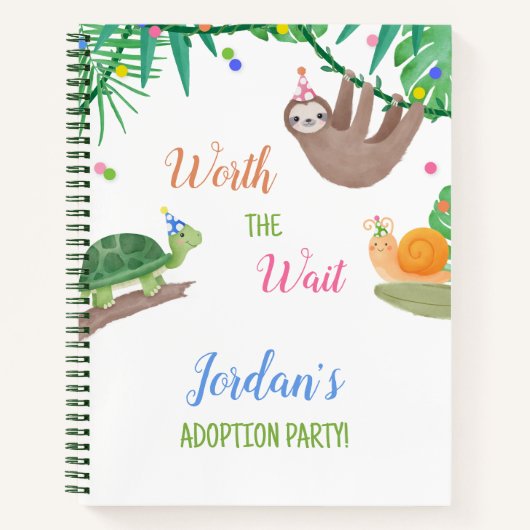 Het Guest-boek van de Wait Adoption Party waard Notitieboek (Voorkant)