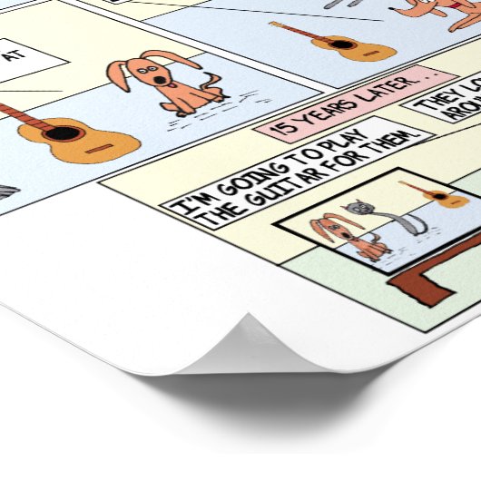 Het Guitar-Poster papier Poster (Hoek)