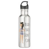 Het haar van de Beach maakt geen prullenonderzoek  Waterfles (Voorkant)