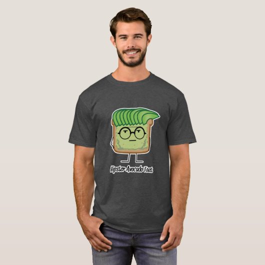 Het haar van de de glazensmeerder van Hipster van T-shirt (Voorkant volledig)