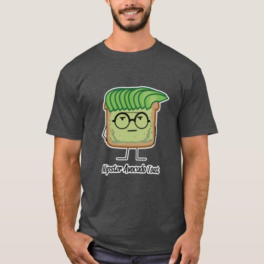 Het haar van de de glazensmeerder van Hipster van T-shirt (Voorkant)