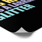 Het haar van de hond is geen labrador glitter poster (Hoek)