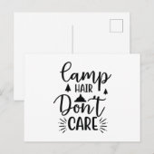Het haar van een kamp kan niets schelen briefkaart (Voorkant / Achterkant)