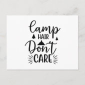 Het haar van een kamp kan niets schelen briefkaart (Voorkant)