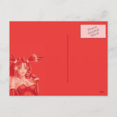 Het Haar van Kerstmis van het Meisje van Anime Feestdagenkaart (Achterkant)