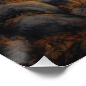 Het haardvuur van de berg Grizzly beren kampvuur Perfect Poster (Hoek)