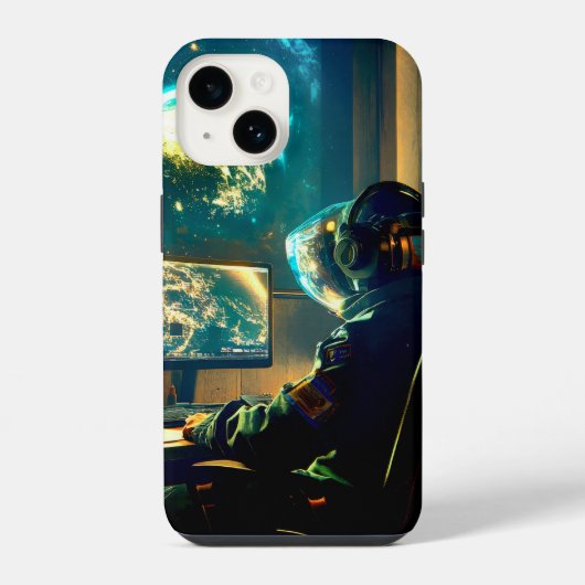 Het hacken van werelden iPhone hoesje (Achterkant)